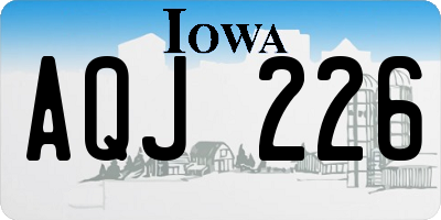 IA license plate AQJ226