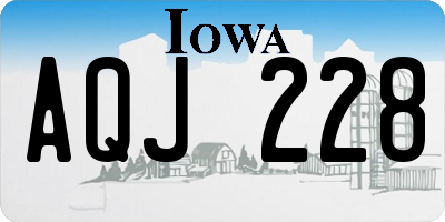 IA license plate AQJ228
