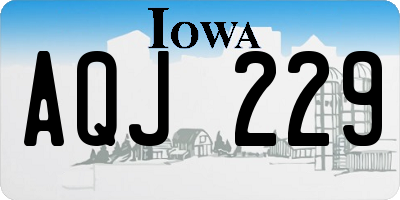 IA license plate AQJ229