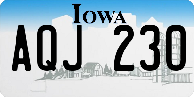 IA license plate AQJ230