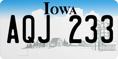 IA license plate AQJ233