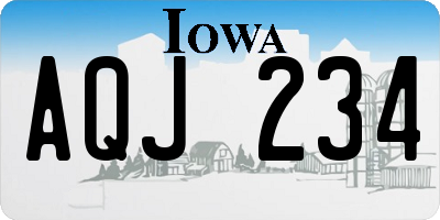 IA license plate AQJ234