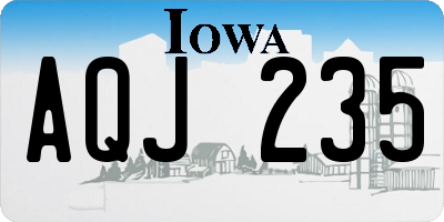 IA license plate AQJ235