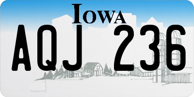 IA license plate AQJ236