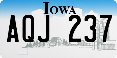 IA license plate AQJ237