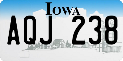IA license plate AQJ238