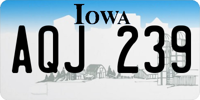 IA license plate AQJ239