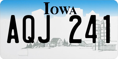 IA license plate AQJ241