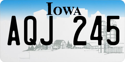 IA license plate AQJ245