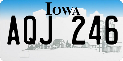 IA license plate AQJ246