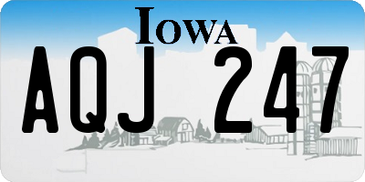 IA license plate AQJ247