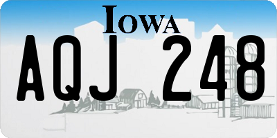 IA license plate AQJ248