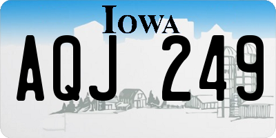 IA license plate AQJ249
