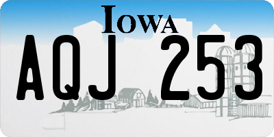 IA license plate AQJ253