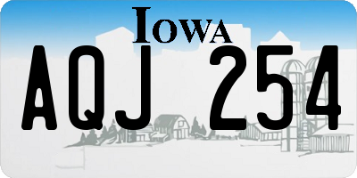 IA license plate AQJ254