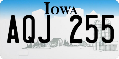 IA license plate AQJ255