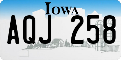 IA license plate AQJ258