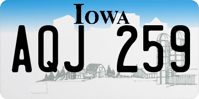 IA license plate AQJ259