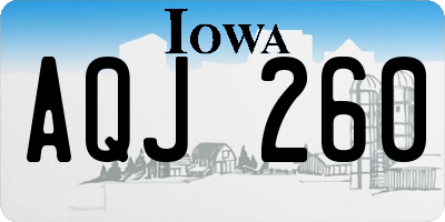 IA license plate AQJ260