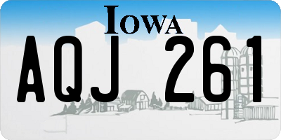 IA license plate AQJ261