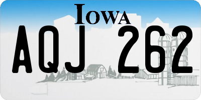 IA license plate AQJ262