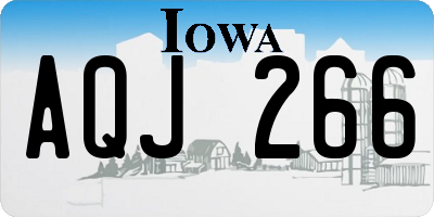 IA license plate AQJ266