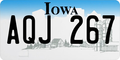 IA license plate AQJ267
