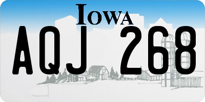 IA license plate AQJ268