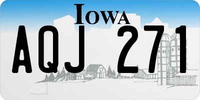 IA license plate AQJ271