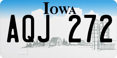 IA license plate AQJ272