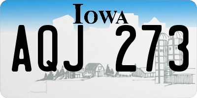 IA license plate AQJ273