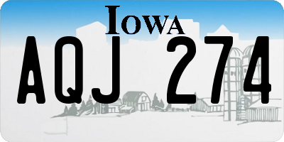 IA license plate AQJ274