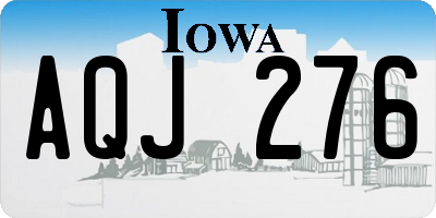 IA license plate AQJ276