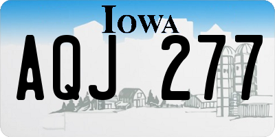 IA license plate AQJ277