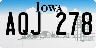 IA license plate AQJ278