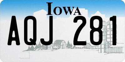 IA license plate AQJ281