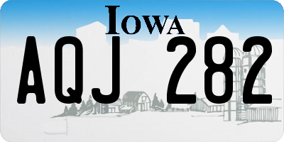 IA license plate AQJ282