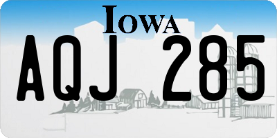 IA license plate AQJ285