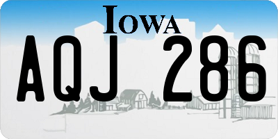 IA license plate AQJ286