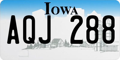IA license plate AQJ288