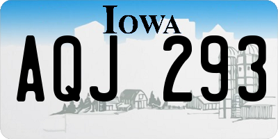 IA license plate AQJ293