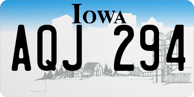 IA license plate AQJ294