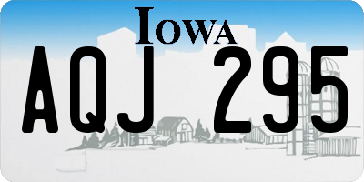 IA license plate AQJ295