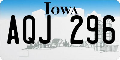 IA license plate AQJ296