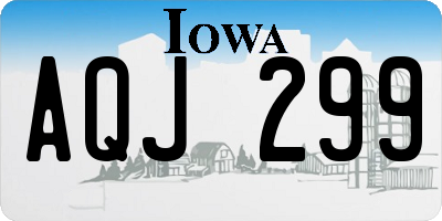 IA license plate AQJ299