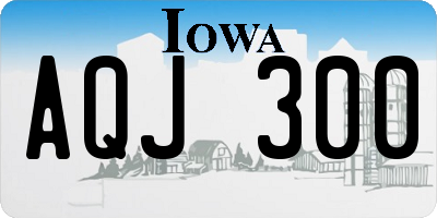 IA license plate AQJ300