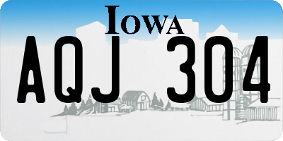 IA license plate AQJ304