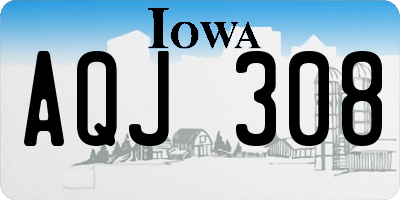 IA license plate AQJ308
