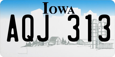 IA license plate AQJ313