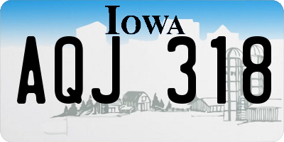 IA license plate AQJ318